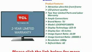 SPECIAL PRICE 2012 TCL LE43FHDF3300TA 43-Inches 1080p LED Television - Black