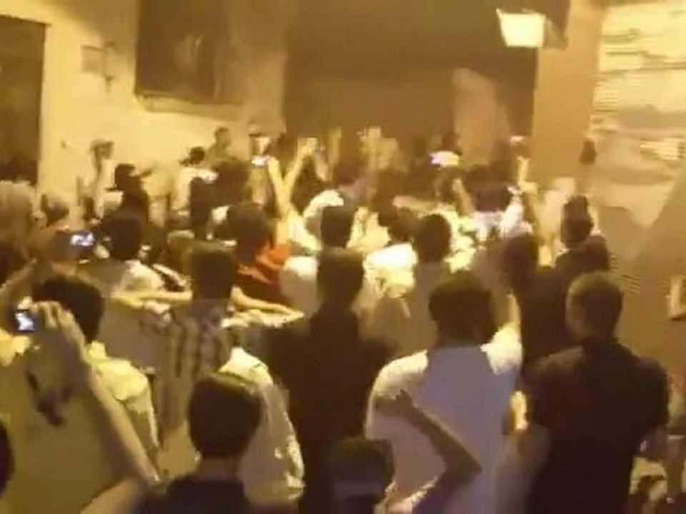 Syria فري برس دمشق  مسآئية حاشدةمن جامع الذهبية بمناسبة نجاح المرسي 24 5 2012 Damascus