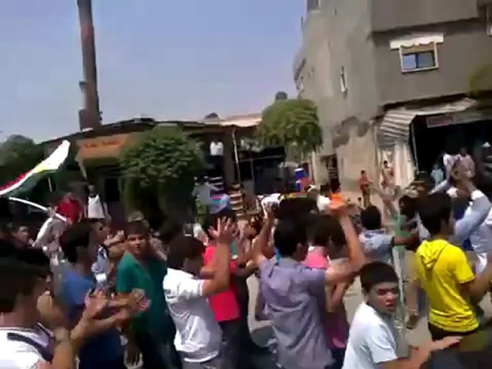 Syria فري برس  الحسكه سرى كانيهراس العين مظاهرة صباحية لطلاب التاسع 24 6 2012 ALhasaka