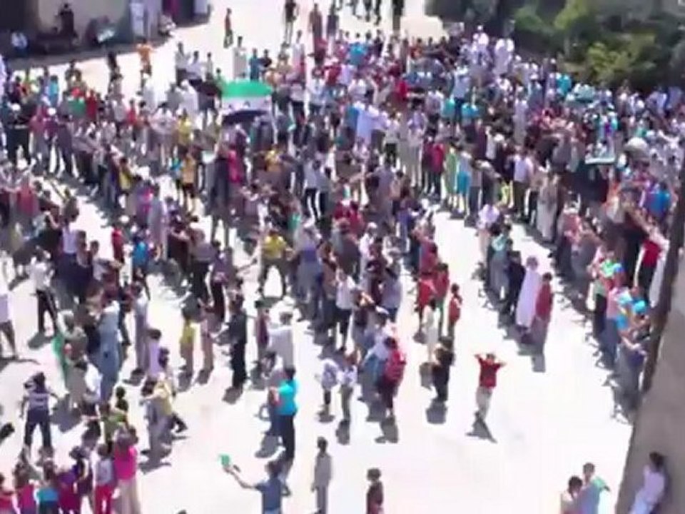 Syria فري برس  حماه المحتلة باب القبلي مظاهرة التحدي 24 6 2012 Hama