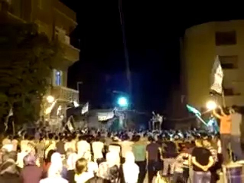 Syria فري برس دمشق حي برزة مظاهرة الأحرار غير الله ماإلنا 23 6 2012 Damascus