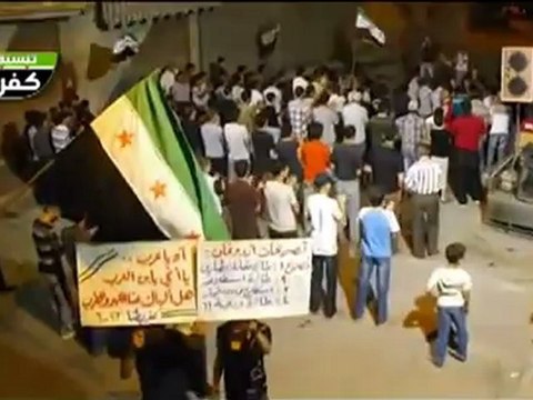 Syria فري برس ريف دمشق كفربطنا مسائية رائعة بدقة عالية 2012 6 23 Damascus