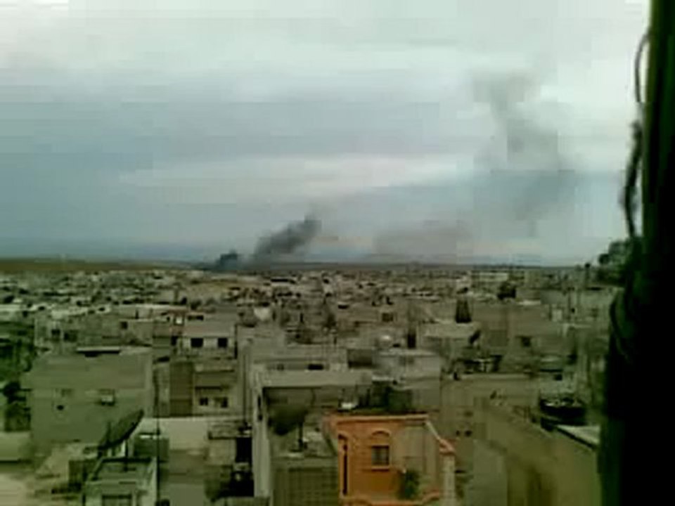 Syria فري برس حماه المحتلة قصف على طريق حلب 23+6+2012 Hama