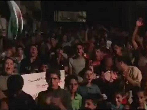 Syria فري برس إدلب بلدة الهبيط مظاهرة مسائية نصرة لدير الزور وجمص المحاصرة السبت 23 6 2012 Idlib