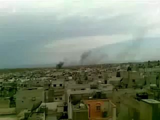 Syria فري برس حماه  المحتلة قصف الحي بالمدفعية 23 6 2012 Hama