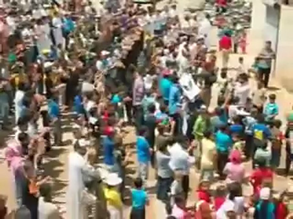 Syria فري برس حماه المحتلة  مظاهرة صباحية لأحرار التوبة وجبل شحشبو السبت 23 6 2012 Hama