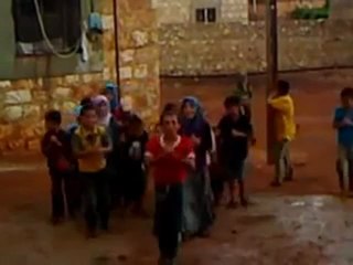 Syria فري برس ادلب مظاهرة اطفال كفربطيخ  23 6 2012 Idlib