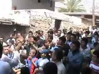 Syria فري برس  ادلب مظاهرة صباحية في قرية الكستن جسر الشغور23 6 2012 Idlib
