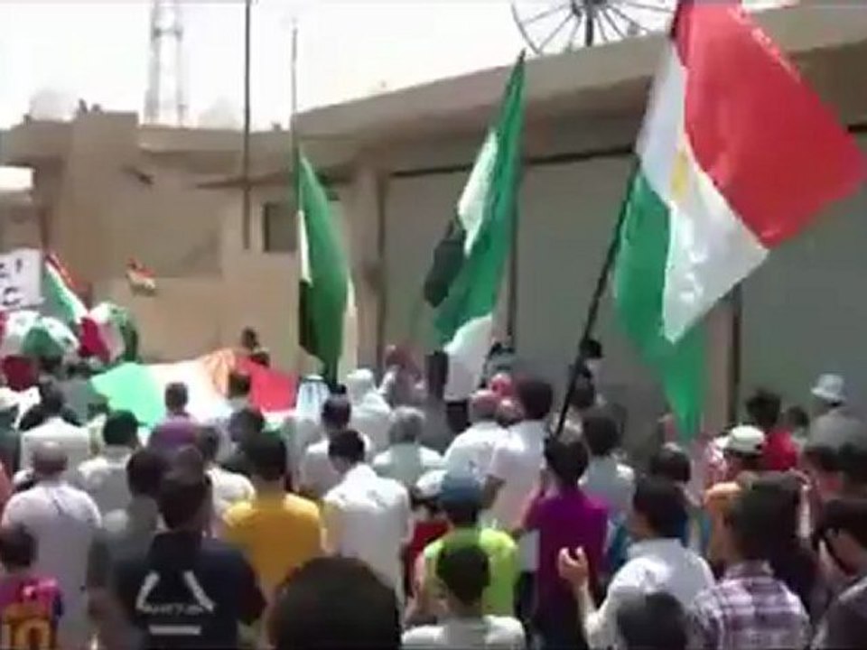 Syria فري برس عــامودا لافتات جمعة اذا كان الحكام متخاذلين 22 6 2012 ج2 ALhasaka