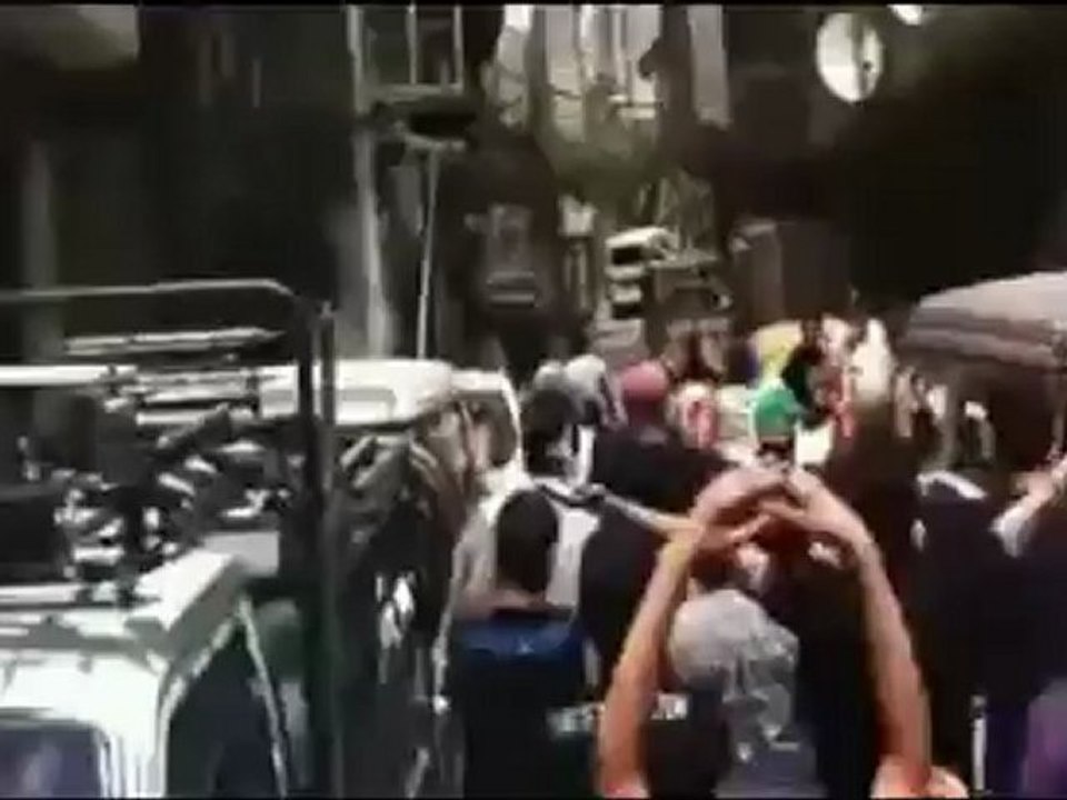 Syria فري برس  دمشق الصالحية جمعة اذا كان الحكام متخازلون فاين الشعوب 22 6 2012 Damascus