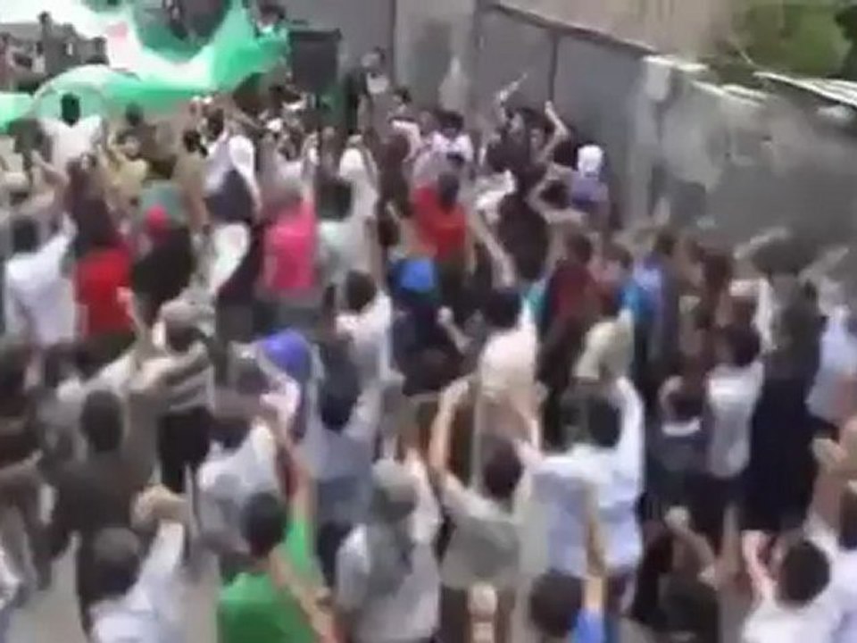 Syria فري برس  دمشق احرار كفرسوسة يحيون كتائب الصحابة  22 6 2012 Damascus