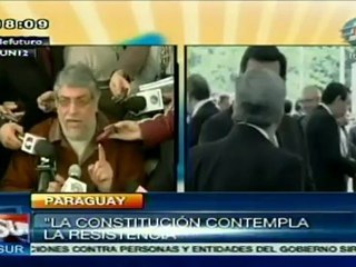 Lugo llama al pueblo paraguayo a la resistencia pacífica