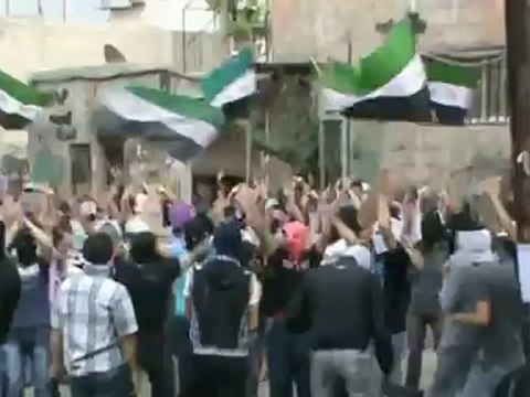 Syria فري برس دمشق المزة مظاهرة حي الفاروق بعد العصر 22 6 2012 ج1 Damascus