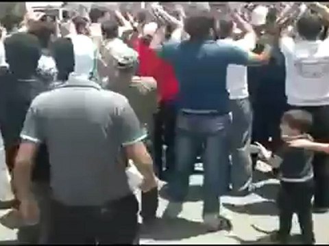 Syria فري برس ريف دمشق دوما مظاهرة جامع العدنان 22 6 2012 Damascus