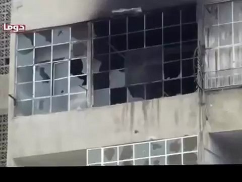 Syria فري برس ريف دمشق دوما اثار الدمار والخراب الذي خلفته الة القتل الاسدية 22 6 2012 Damascus