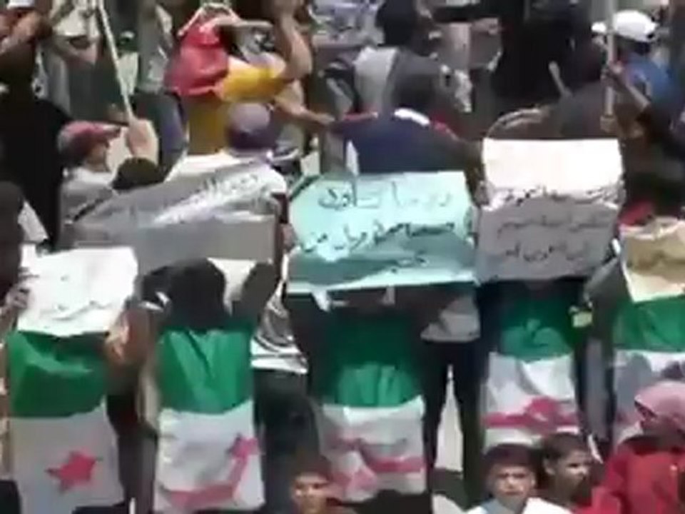 Syria فري برس رغم القصف و الدمار و الحصار سوف نبقى هنا مدينة ضمير 22 6 2012 Damascus