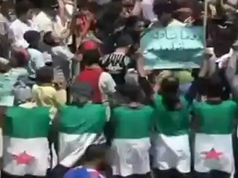 Syria فري برس ريف دمشق رايات الحرية تكسوا اجسادنا و حناجرنا تصدح للمناطق المنكوبة مدينة ضمير 22 6 2012 Damascus