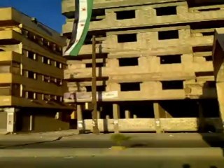 Syria فري برس  ريف دمشق ببيلا رفع علم الاستقلال بالقرب من جامع البراء 22 6 2012 Damascus