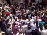 Syria فري برس  ريف دمشق  دوما  هذا ما تبقى من أحرار المدينة ليتظاهروا 22 06 2012 Damascus