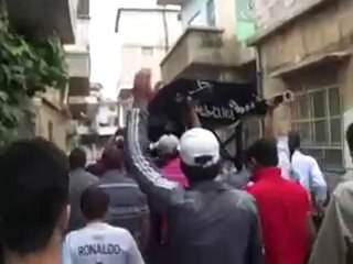 Syria فري برس ريف دمشق  تشييع الشهيد الطفل عبد الرحمن كنعان الزبداني 22 6 2012 ج4 Damascus