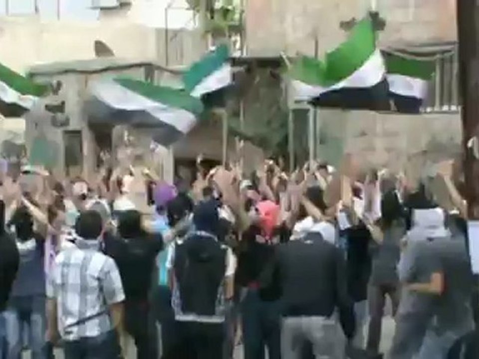 Syria فري برس دمشق المزة  مظاهرة حي الفاروق بعد العصر  22 6 2012  ج1 Damascus