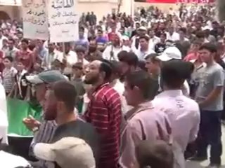 Syria فري برس  ريف دمشق القلمون قارة نشيد  نصرك يا الله   22 6 2012 Damascus