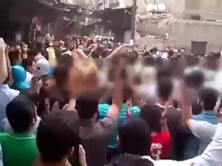 Syria فري برس دمشق صلاة الجمعة جامع النقشبندي والألتقاء مع الذهبية 22 6 2012 Damascus