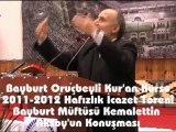 Bayburt Müftüsü Kemaletti Aksoy-2011-12 Oruçbeyli Kuran Kursu Hafızlık İcazet Töreni