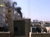 Syria فري برس  حمص إحتراق منازل المدنيين في حي جورة الشياح بحمص بسبب القصف المتواصل 24 6 2012 Homs