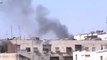 Syria فري برس تصاعد الدخان الكثيف من منازل المدنيين في حي جورة الشياح بحمص بسبب القصف  المستمر 24 6 2012 Homs