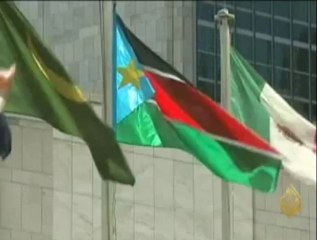 رفع علم جمهورية جنوب السودان بالأمم المتحدة