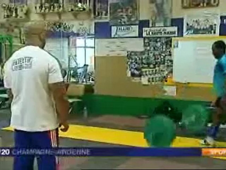 L'équipe de France d'haltérophilie à Langres