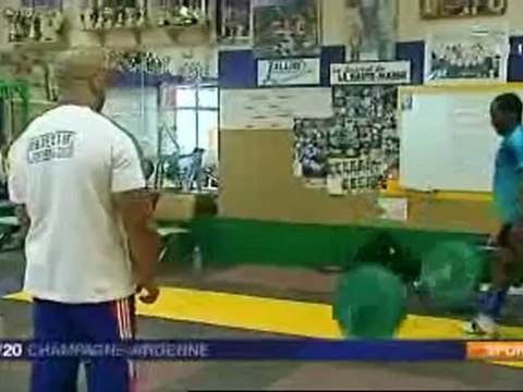 L'équipe de France d'haltérophilie à Langres