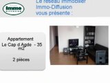 Achat Vente Appartement  Le Cap d Agde  34300 - 35 m2