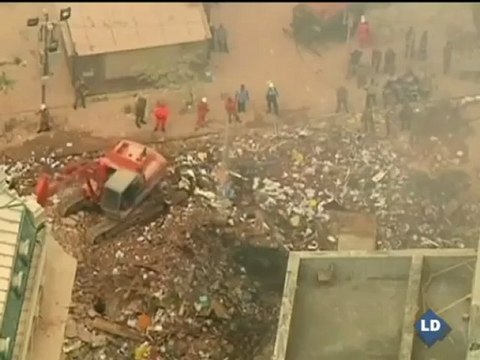 Espectaculares imágenes del derrumbe de Río