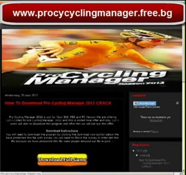 Pro Cycling Manager 2012 crack + full game torrent PC download
