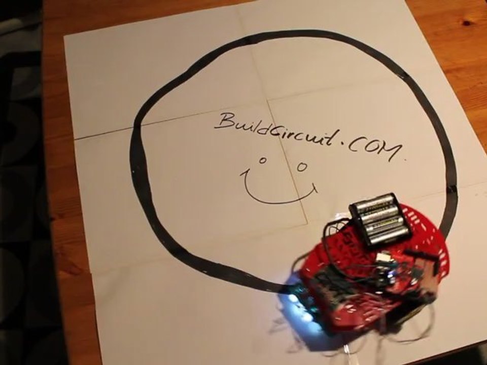 Basic line following robot- buildcircuit.com