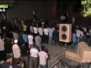 Syria فري برس ريف دمشق  كفربطنا  مسائية رائعة لبلبل كفربطنا 25 6 2012 Damascus