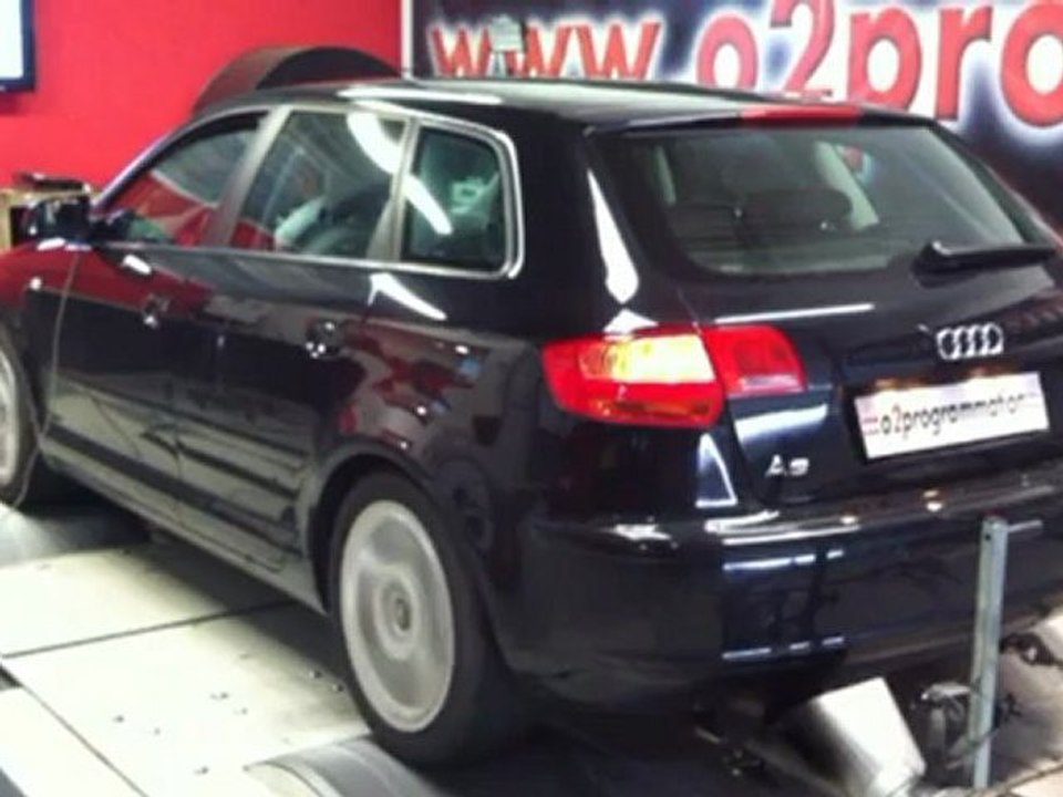 ::: o2programmation ::: Reprogrammation moteur Audi A3 1.8 tfsi vidéo test dyno
