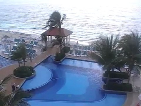 RIU Cancun Mexiko Cancun, Yucatan Pool vom Fenster aus Cancun Bilder Video Fella.de