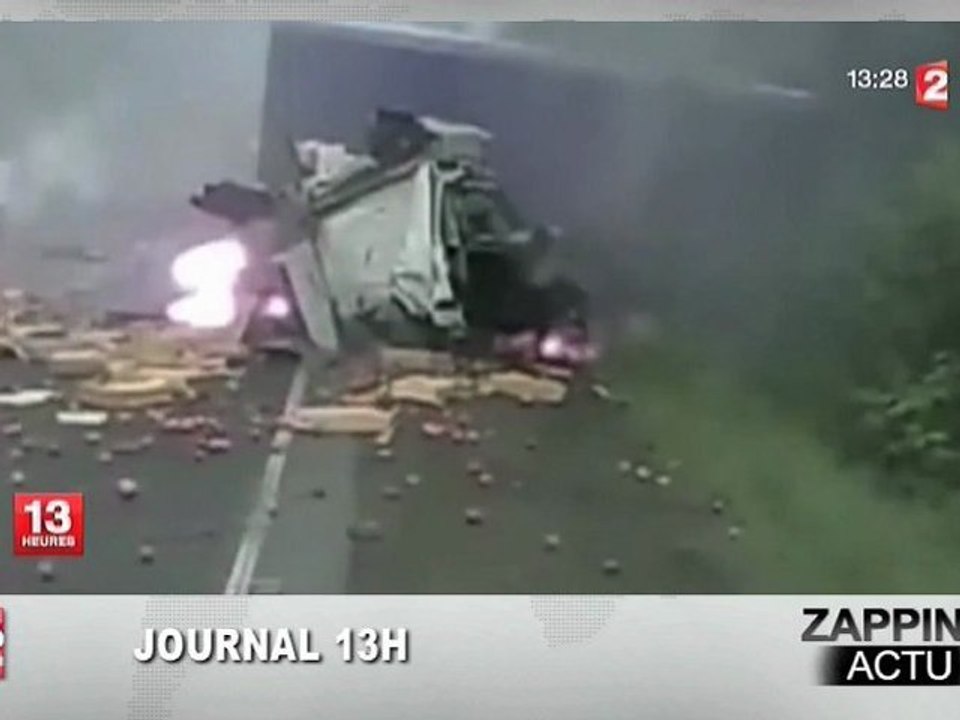 ZAPPING ACTU DU 03/07/2012 - Terrible accident de camion en Sibérie !