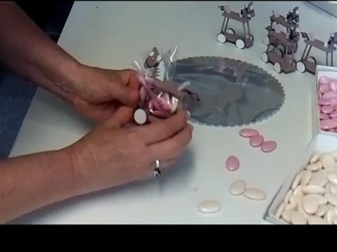 Boite à dragées petit cheval de bois