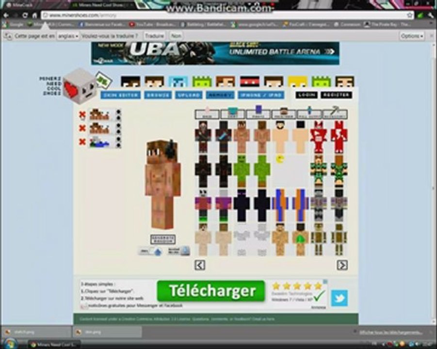 comment changer de skin minecraft cracker