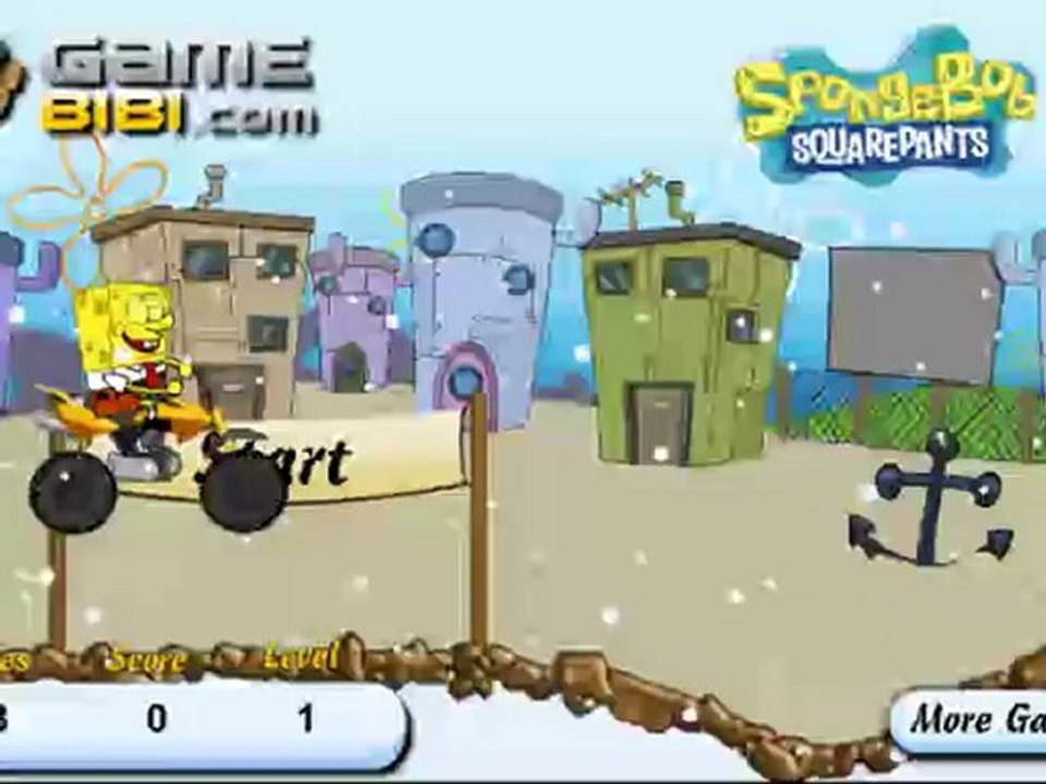 Jogo de Moto do SpongeBob na neve