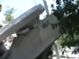 Syria فري برس  ريف دمشق قطنا تدمير كامل لمنزل من طابقين 25 6 2012 Damascus