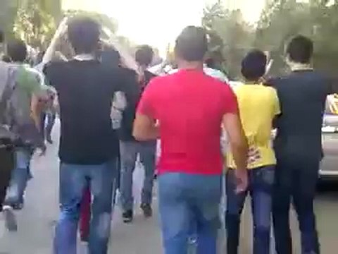 Syria فري برس حلب الشهباء مظاهرة لطلاب ثانوية جرير 26 6 2012 Aleppo