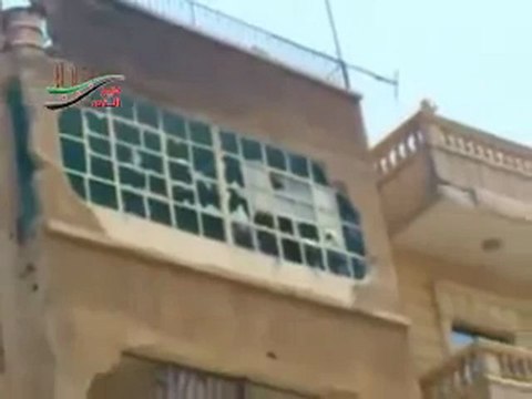 Syria فري برس دير الزور اثار الدمار على احدى البنايات في دير الزور 26 6 2012 Deirezzor