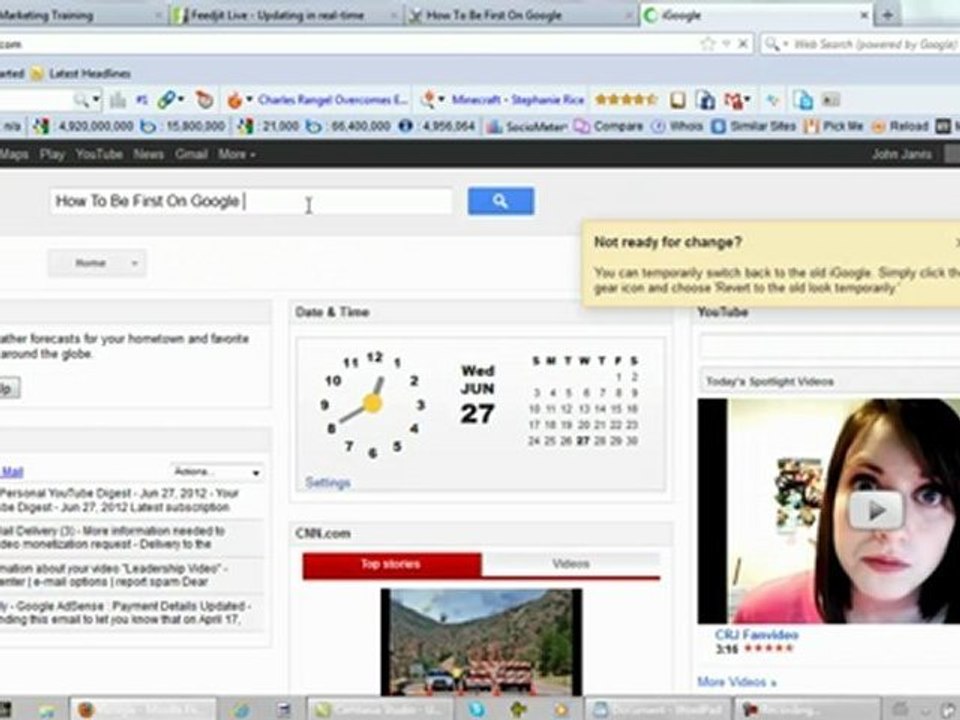 How To Be First On Google Update