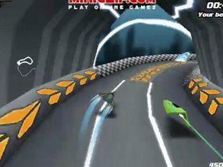 Course futuriste dans l'espace