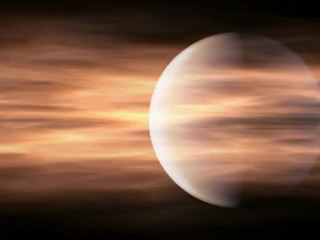 Atmosphere escaping an exoplanet (artist’s impression)